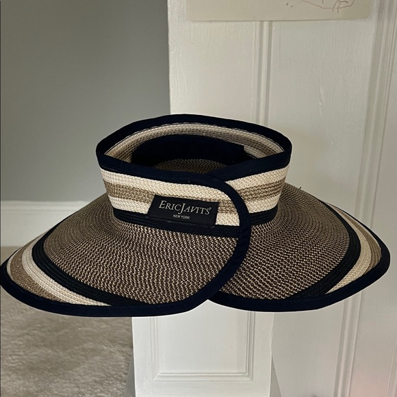 Eric Javits Black and Tan Striped Hat - Picture 2 of 10